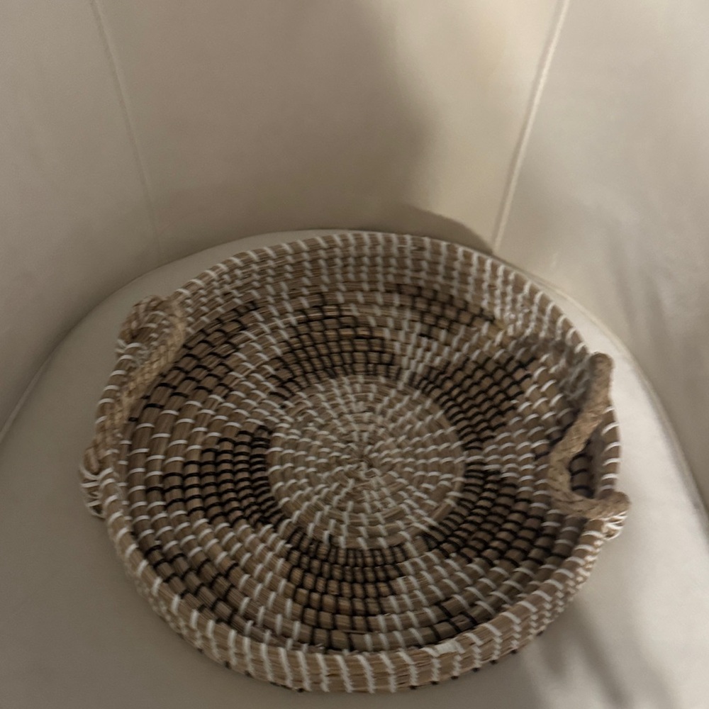 Rustic Brown and Cream Woven Basket Set - Picture 3 of 4